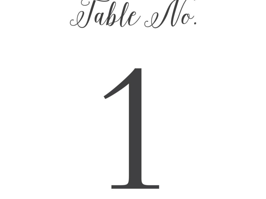 Whimsical Calligraphy Table Number Printables By Basic Invite