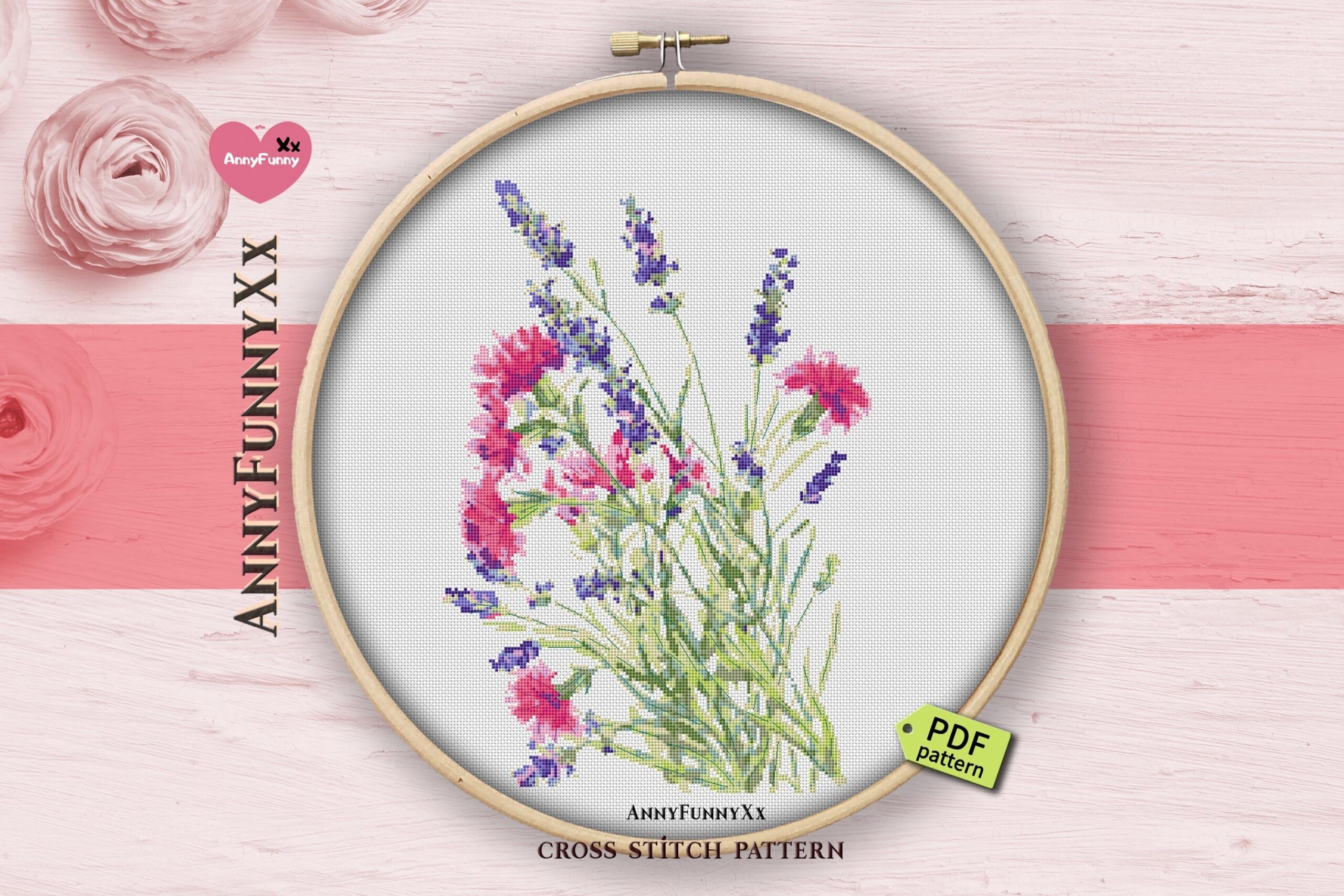 Wildflowers Cross Stitch Pattern PDF Flowers 2000233 