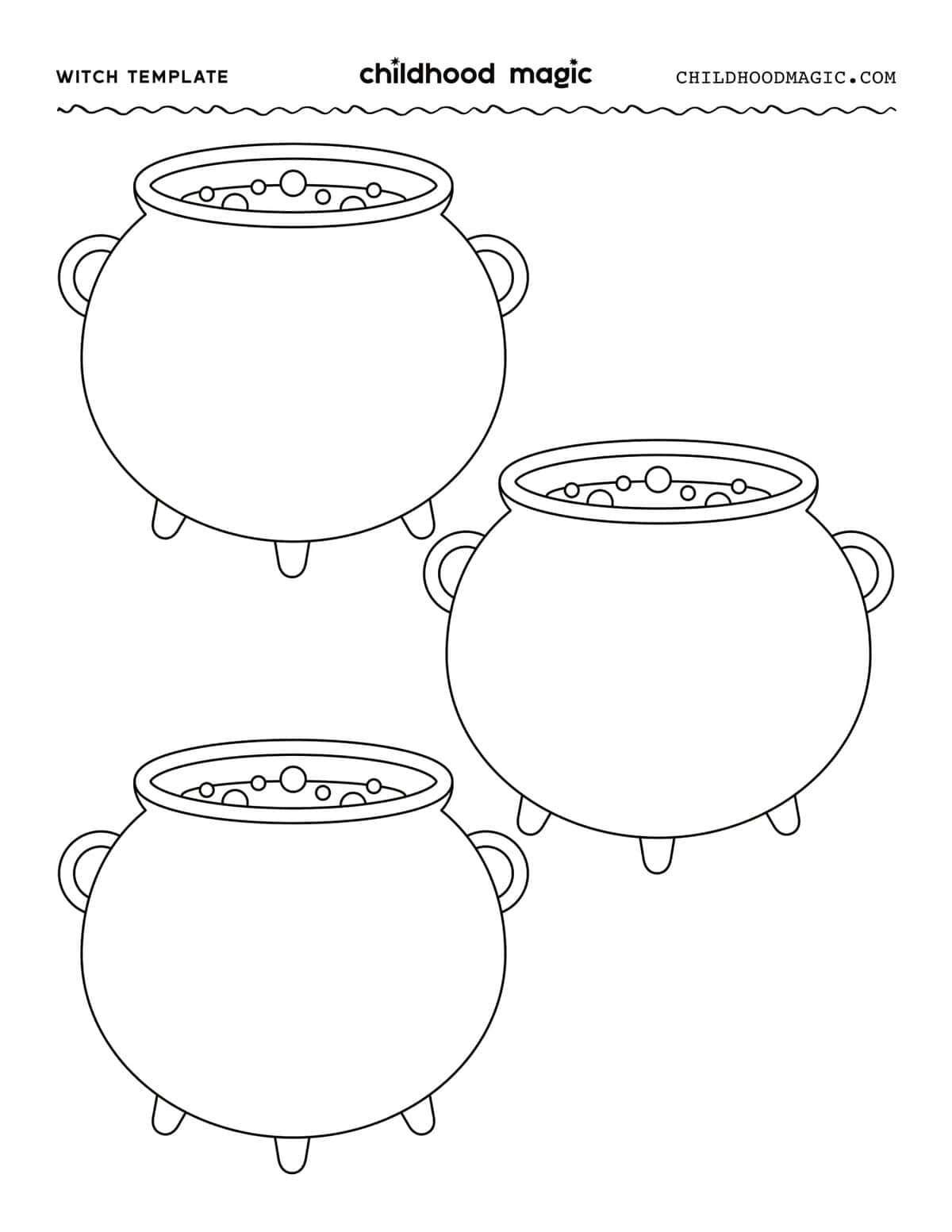 Witch Template Free Printable Witch Hat And Cauldron Childhood Magic