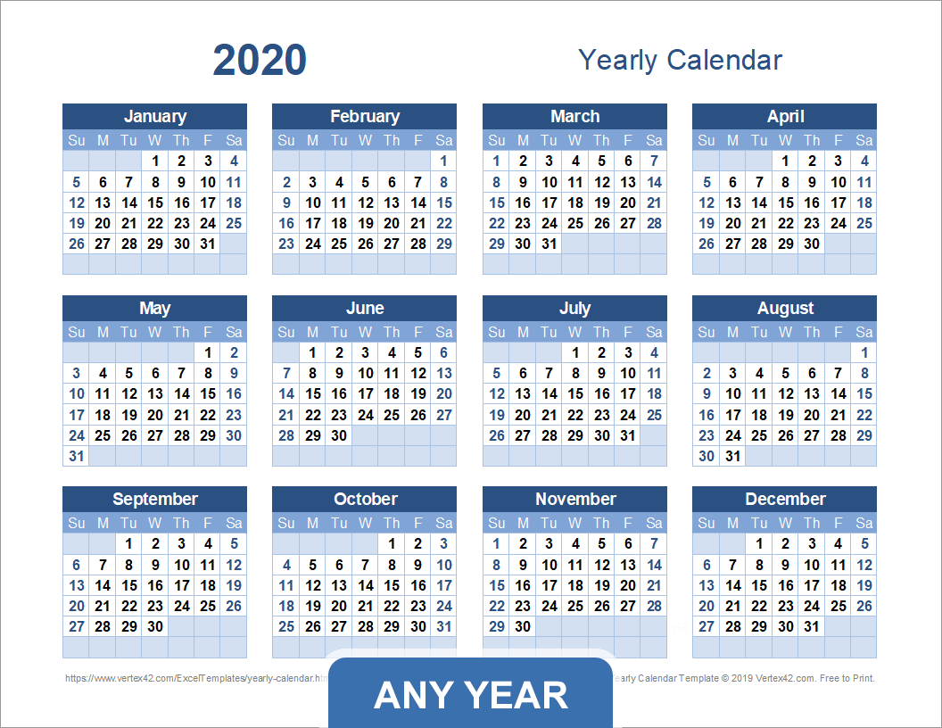 Yearly Calendar Template For 2025 And Beyond Yearly Calendar Template For 2025 And Beyond